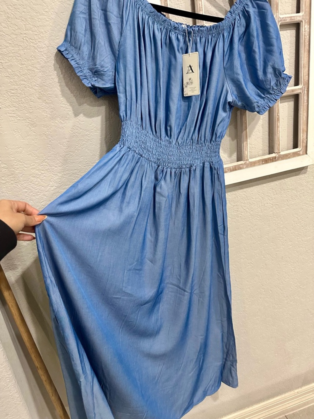 Sleeve Chambray Dress